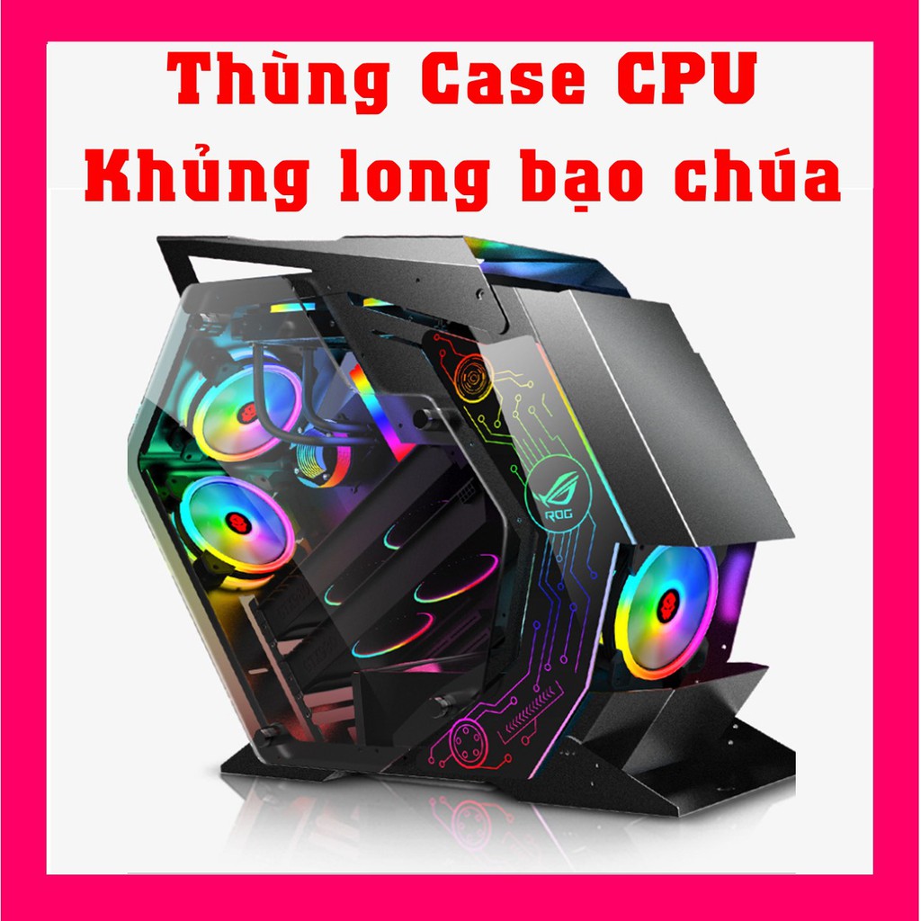 Thùng case CPU SmartPro X1 Khủng long bạo chúa Phong cách Cougar Conquer ATX Main Kiểu dáng độc đáo cho các Game thủ