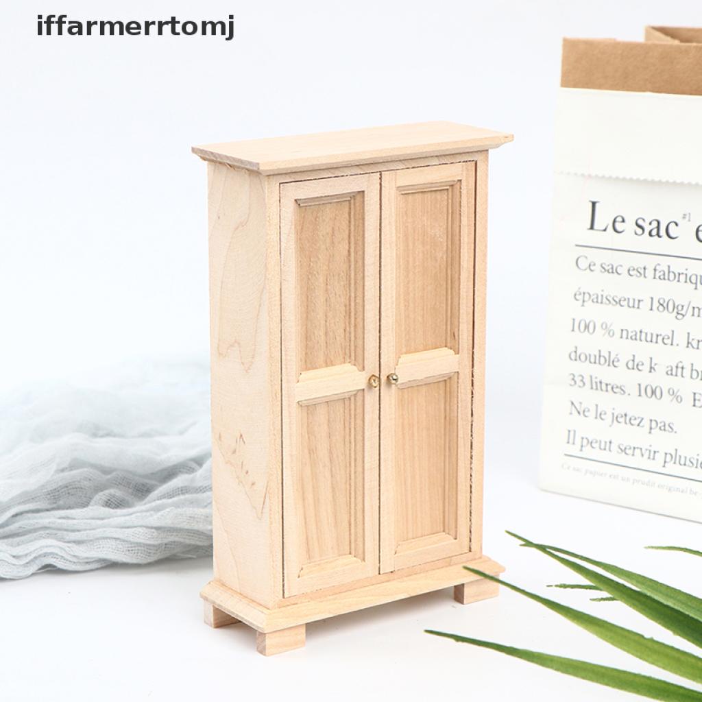 Tủ Quần Áo Mini Bằng Gỗ Tỉ Lệ 1 / 12 Trang Trí Nhà Búp Bê