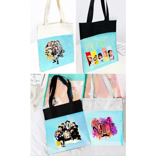 Túi tote hologram GOT7 MAMAMOO ITZY RED VELVET TTH38 tote dễ thương hoạt hình idol kpop