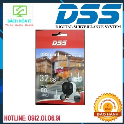 Thẻ nhớ Micro SD 32G DSS tốc độ 80MB/s, chính hãng, bảo hành 24 tháng