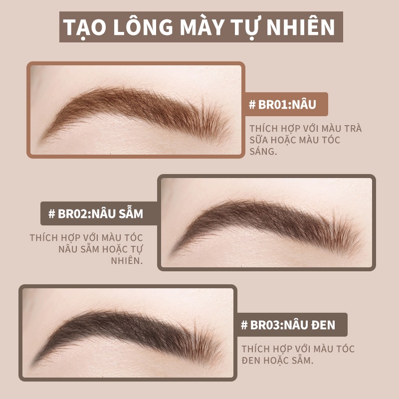 Gel Kẻ Lông Mày Lâu Trôi Và Chống Thấm Nước 2 Trong 1 KIMUSE