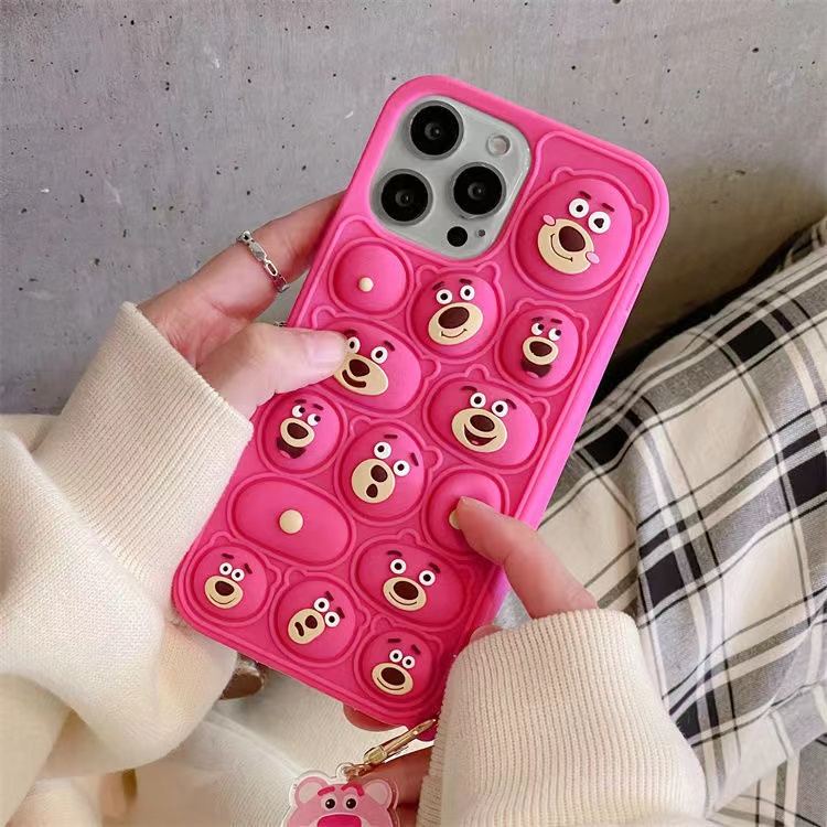 Ốp Điện Thoại Mềm Chống Sốc Họa Tiết Gấu Hoạt Hình Cho iPhone 7 8P X XS XR 11 12 13promax