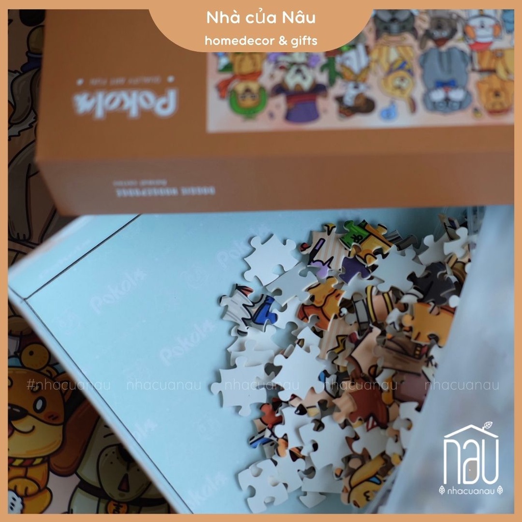 Bộ xếp hình thông minh 1000  miếng Pokolo Puzzle 1000 pcs chất lượng cao họa tiết 12 con giáp, mèo, chó, monster