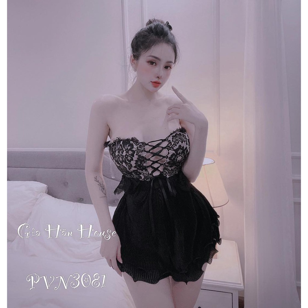 Áo pha ren quần xoăn