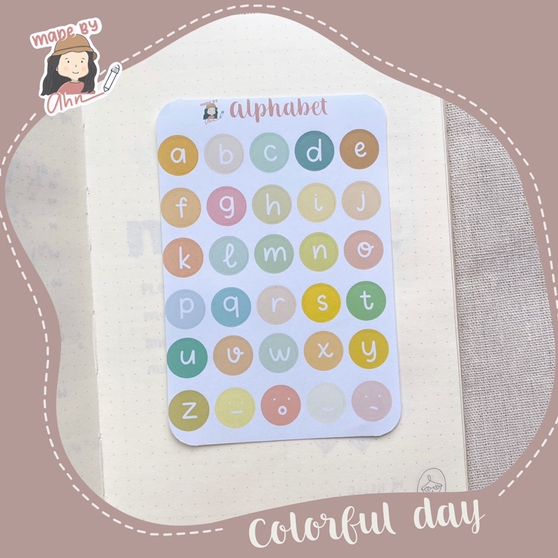 Sticker chữ trang trí sổ tay, Bullet Journal - MADE BY AHN thiết kế