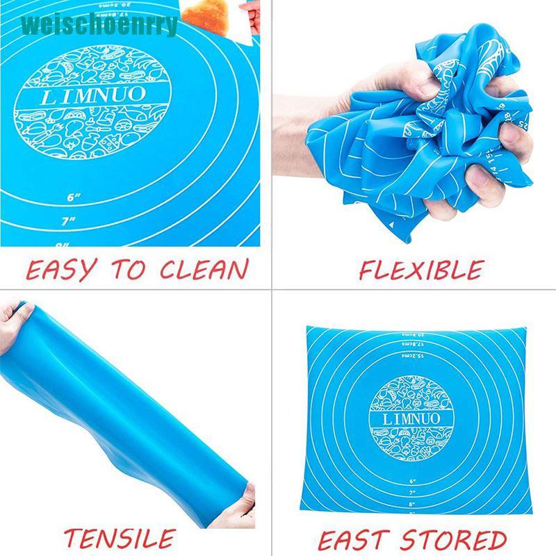 Rér●Thảm Nhào Bột Làm Bánh Bằng Silicon Chống Dính Kích Thước 26 * 29cm