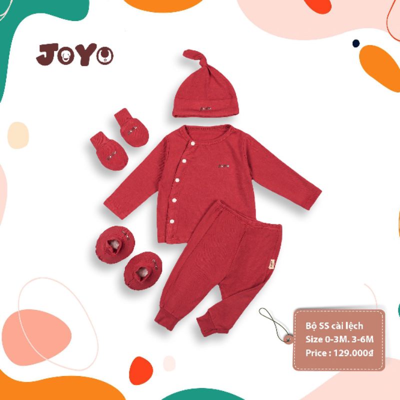 Joyo - Bộ sơ sinh cài chéo dài tay Jojo cho bé 3-7kg