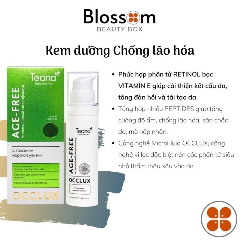 Kem dưỡng chống lão hoá siêu mịn AGE-FREE OCCLUX TЕANA