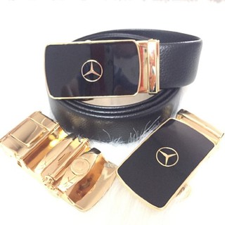[Dây Lưng] Thắt Lưng Da Nam MERCEDES Hàng Hiệu Cao Cấp Khóa Cài. Dây Nịt Nam Da Bò 100% Mạ Vàng Nam Tính Chính Hãng GC35