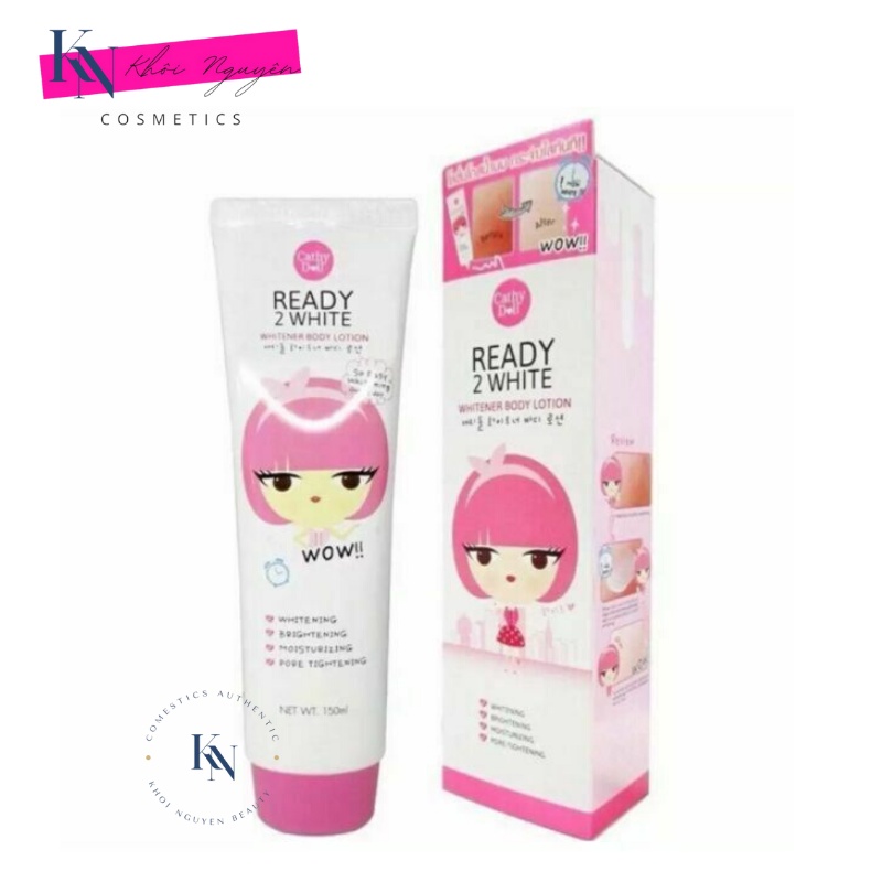 DƯỠNG THỂ READY 2 WHITE WHITENER BODY LOTION KEM DƯỠNG CATHY DOLL TRẮNG DA  BẬT TONE TUÝP 150ml