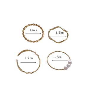 Set Nhẫn Thời Trang Hàn Quốc Cá Tính Độc Đáo Cho Nữ