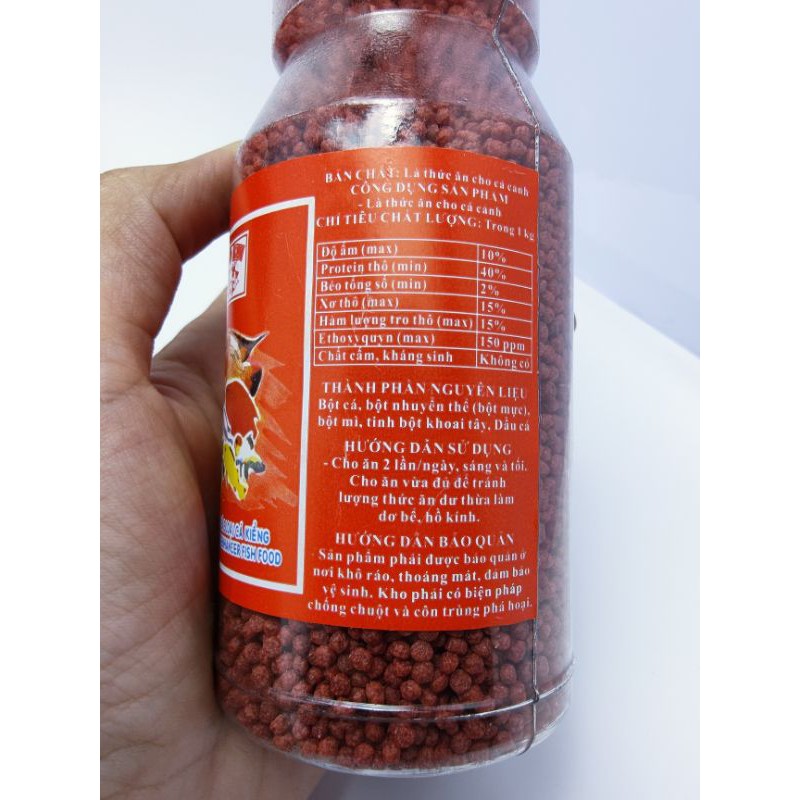 Thức ăn cho cá  size lớn hạt đỏ