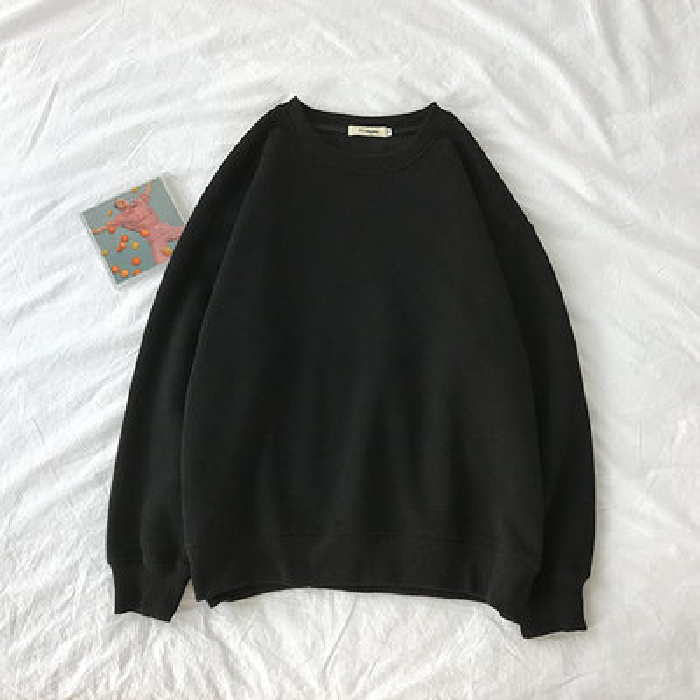 Áo Sweater Nữ Tay Dài Dáng Rộng Màu Trơn Phong Cách Hàn Quốc Cá Tính Với 9 Màu Lựa Chọn | WebRaoVat - webraovat.net.vn