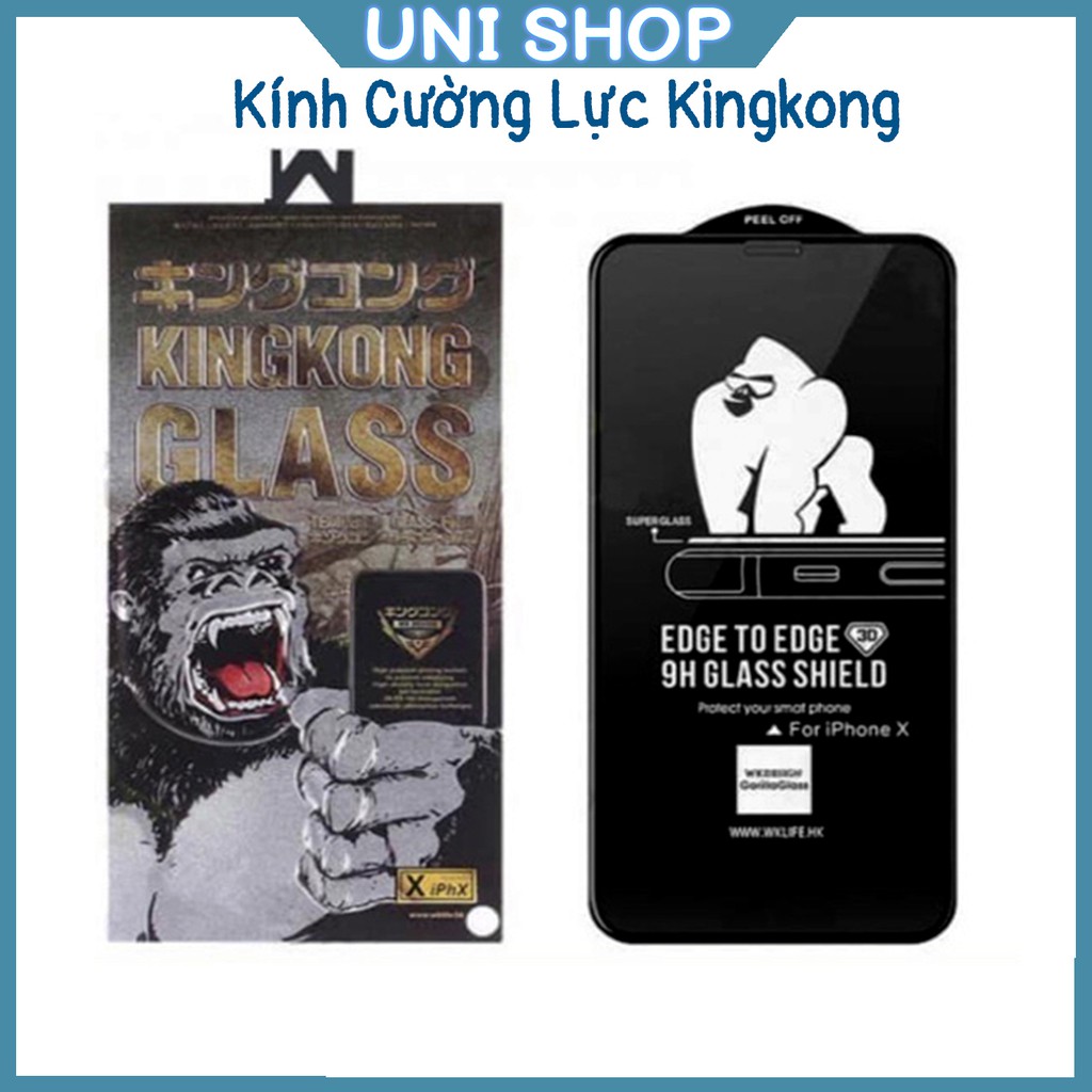 Kính cường lực kingkong iphone 7 plus, dán full màn các đời iphone - Uni Shop