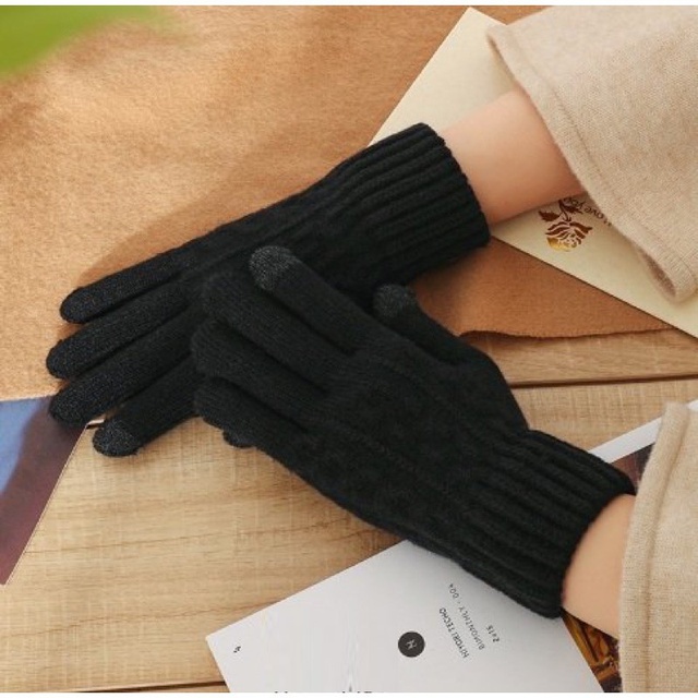 Găng tay len nam nữ chất liệu dày ấm cảm ứng