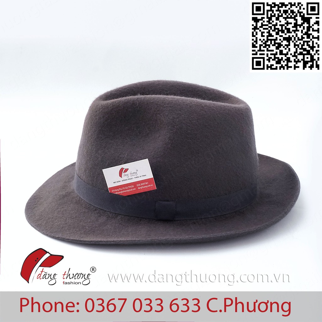 Mũ nón phớt fedora chất liệu nỉ/ dạ THẬT 100%, cao cấp cho trung niên, lớn tuổi, người già, cổ điển vintage