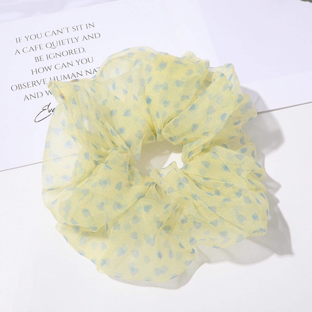 Chun cột tóc vải voan Scrunchie siêu to