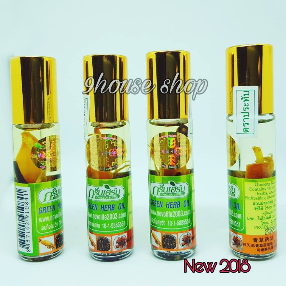 12 chai dầu sâm green herb oil Thailand (TEM MỚI)