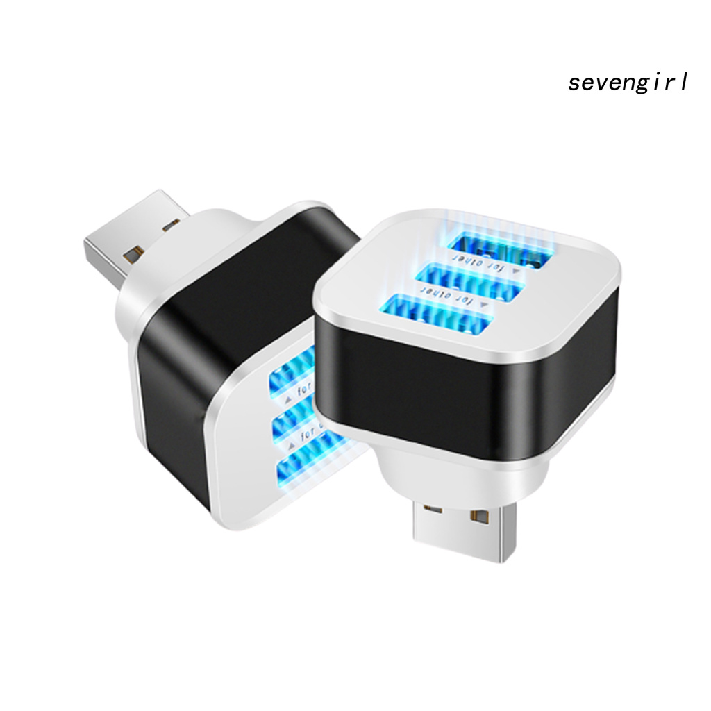 Bộ Chia Cổng Usb Có Đèn Led 3 Trong 1 Cho Điện Thoại / Máy Tính