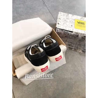 Giầy van đen kẻ xám uzulang