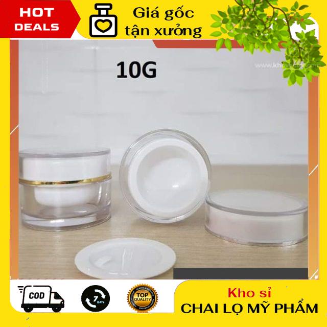 Hủ Đựng Kem ❤ GIÁ TẬN GỐC ❤ Hủ chiết kem tròn 5g/10g nắp trơn có lót đựng kem face, phụ kiện du lịch