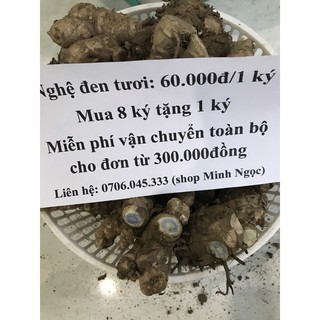 combo 1 ký nghe đen tươi và 1 ký nghệ đen lát mỏng khô