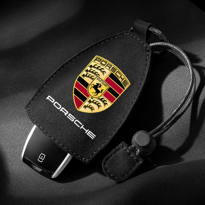 Túi đựng chìa khóa da lộn cho xe hơi Porsche Suede RWB/ Panamera/ Macan/ New Cayenne/ Taycan/ 917/718/911/GT3 RS