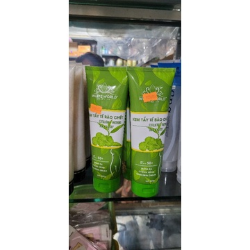 KEM TẨY TẾ BÀO CHẾT TRẮNG DA CHỐNG NẮNG BODY  WHITE WORLD