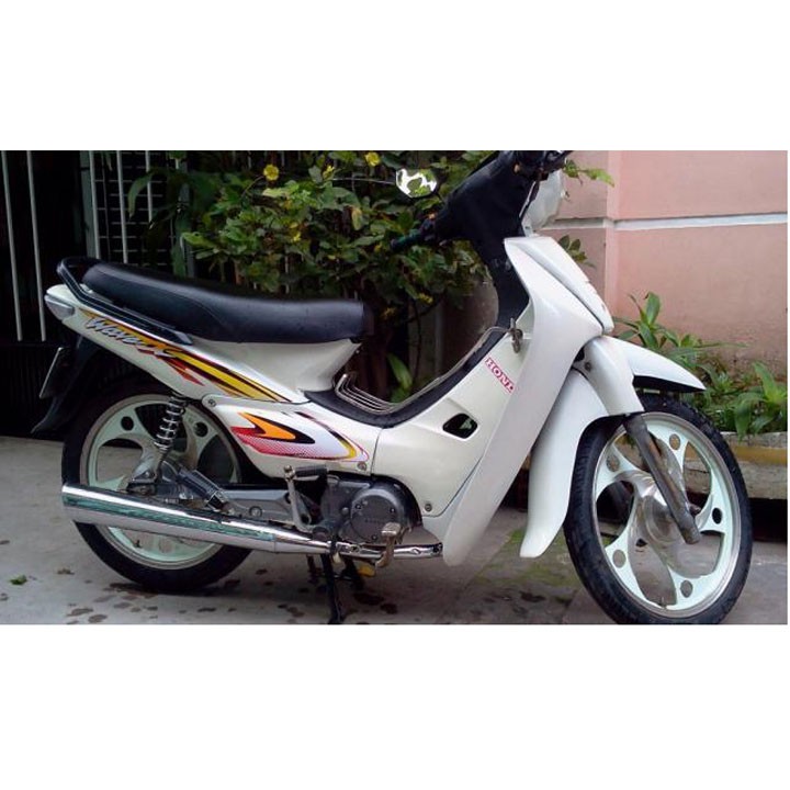 Bộ dàn áo xe WAVE alpha - Wave Zx - Wave 110 đời 2002-2006, nhựa ABS nguyên sinh màu trắng