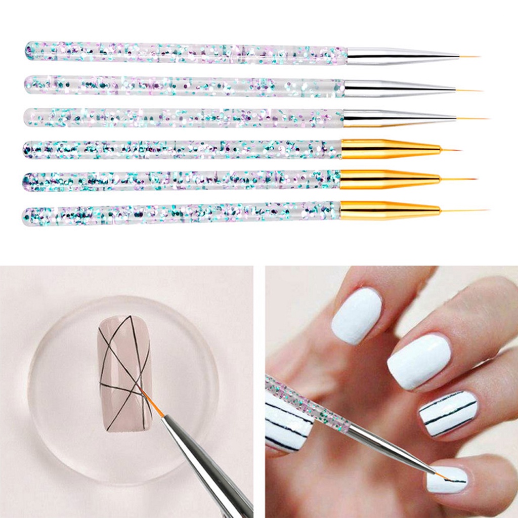 Set 3 Bút Trang Trí Móng Tay Bằng Acrylic Siêu Mỏng Độc Đáo DIY