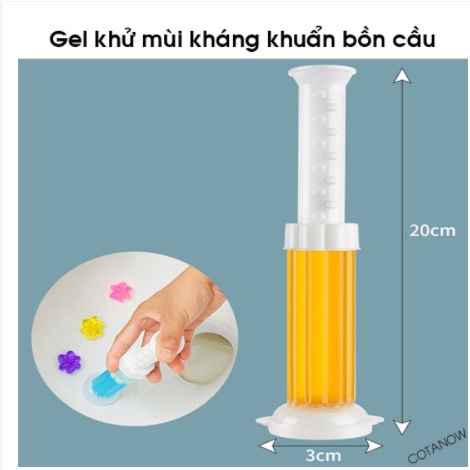 Gel khử mùi bồn cầu bông hoa, gel thơm khử trùng bồn cầu, làm sạch toilet với 7 mùi hương 88281