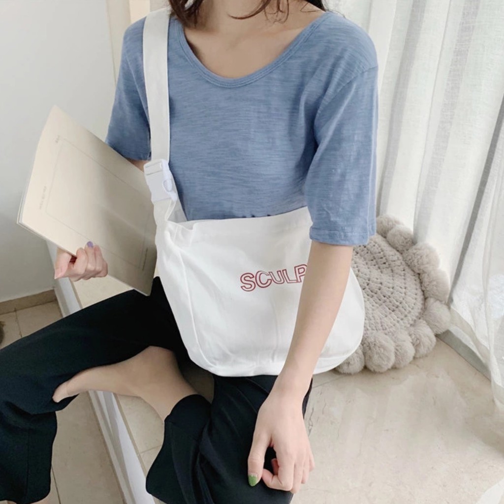 Túi đeo chéo vải canvas Sculptor phong cách unisex hiện đại | BigBuy360 - bigbuy360.vn