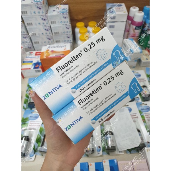 (Bill Đức ảnh sau) Fluoretten 0.25mg- Viên Ngậm Chống Sâu Răng Cho Trẻ Từ 0-6 Tuổi