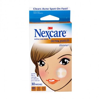 Miếng dán mụn nexcare 3m 30 miếng dán mụn trứng cá, mụn viêm, che mụn khi cả sáng và tối