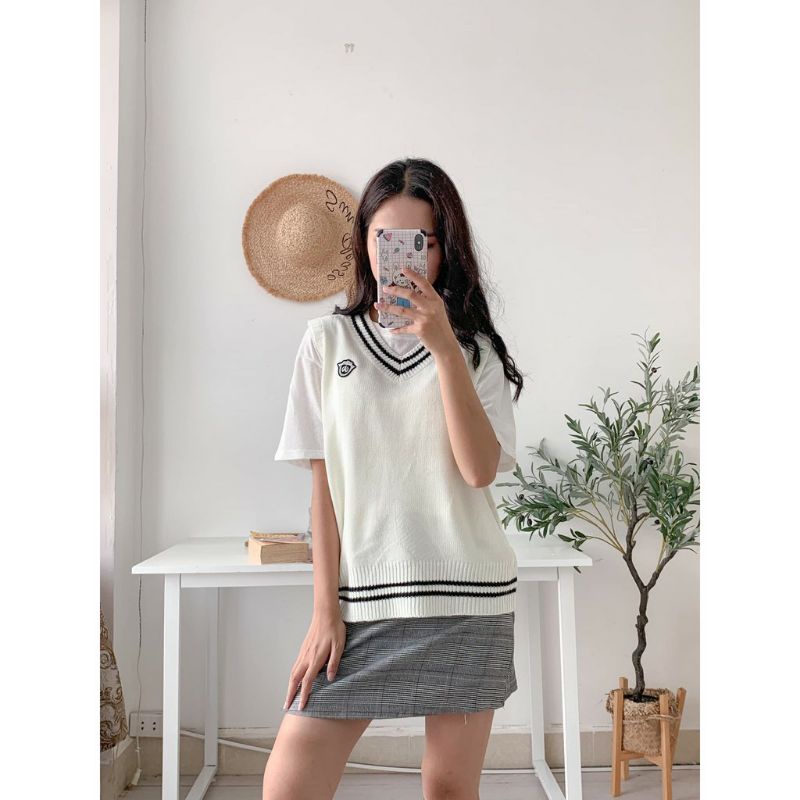Áo len gile nữ - mac ngực - thời trang Hàn quốc | BigBuy360 - bigbuy360.vn