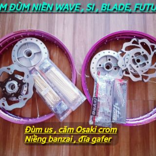 Căm đùm niềng căm chỉ xe wave sirius blade future