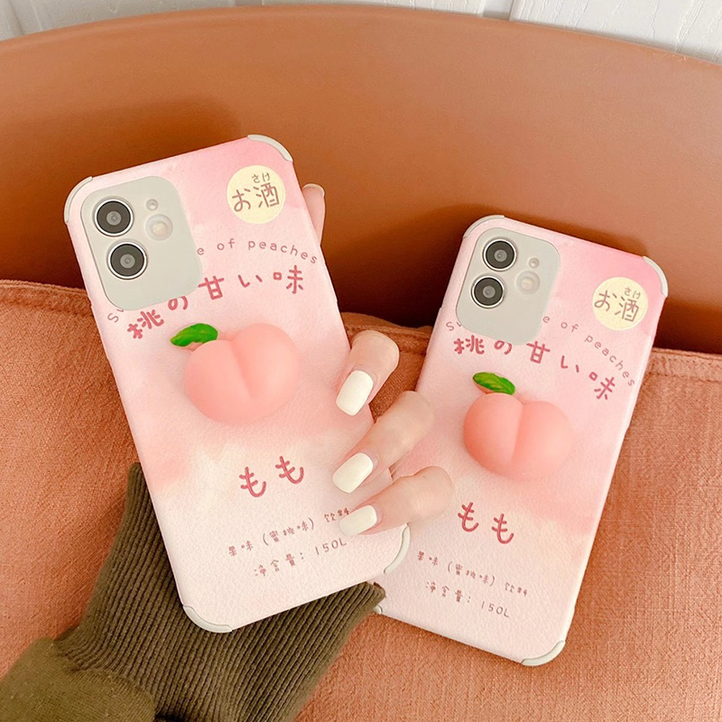 Ốp điện thoại họa tiết quả đào xinh xắn cho Iphone 12 Pro Max Mini Se2020 11pro Max Ix Xr Xs Max 7 8 Plus | BigBuy360 - bigbuy360.vn