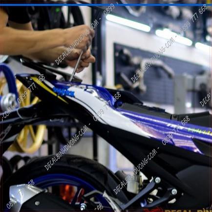 Tem Trùm Exciter 155 - Decal Trùm Exciter 155 Mẫu Cá Mập Xanh Trắng Cực Ngầu