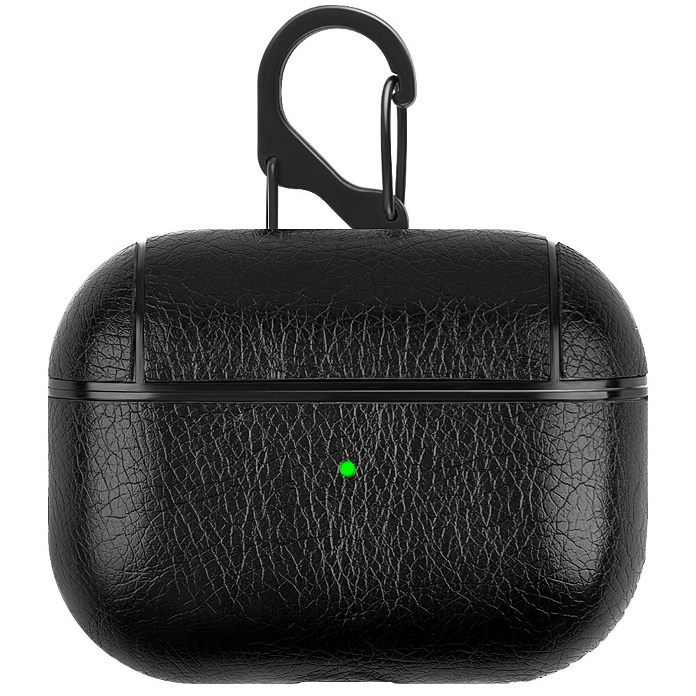 Vỏ bảo vệ hộp sạc tai nghe bằng da PU có khóa chống thất lạc thích hợp cho Airpods 3 Pro 2 1 3