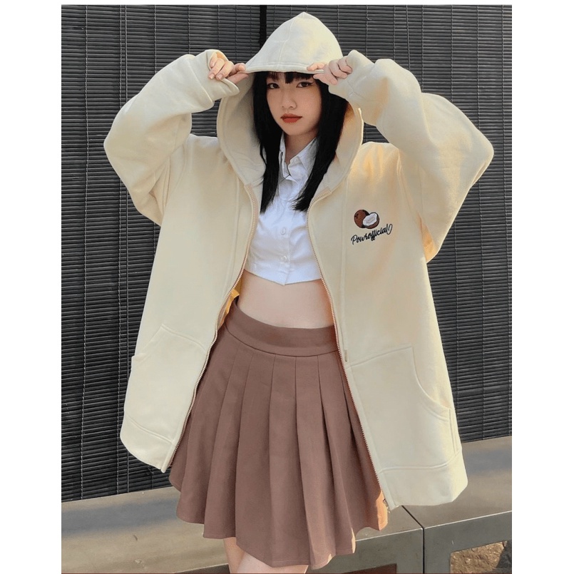 (MẪU MỚI) ÁO KHOÁC  HOODIE NỮ CHỐNG NẮNG CÓ DÂY KÉO HỌA TIẾT SIÊU CUTE CÂY ME HHP