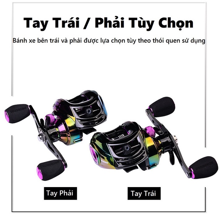 [Tặng 1 hạt chụp mà ní cao cấp] Máy Câu Cá Ngang 7 Màu MA01 Thiết Kế Titan Cao Cấp Chuyên Câu Lure - Sanami Fishing