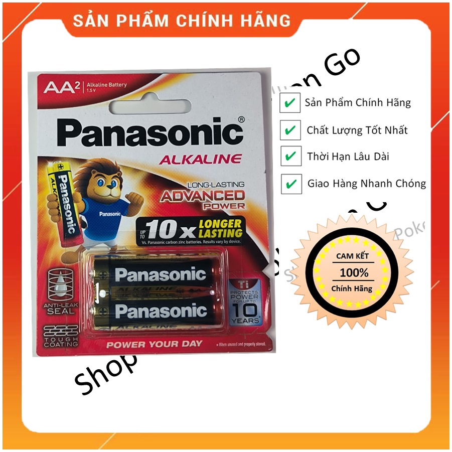 [Pin Chính Hãng] Pin Panasonic Alkaline AA , 2A LR6T/2B Made In Thailand