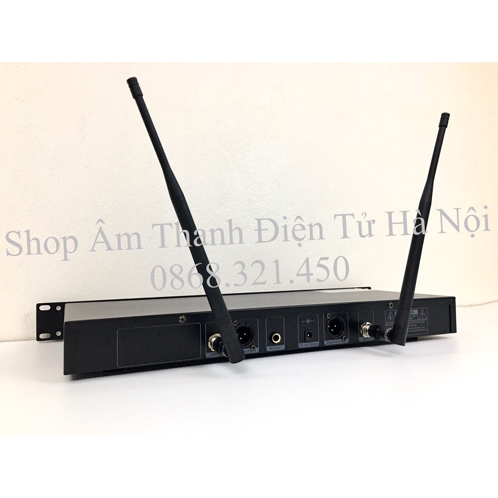 Micro Không Dây DMX 2000 Pro Có Tự Ngắt, Dò Tần Số Sóng. Chuyên Karaoke Gia Đình, Phòng Trà, Quán Hát.