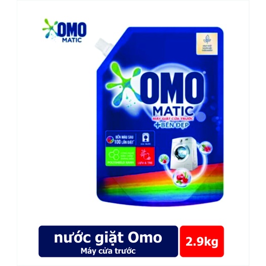 [Hỏa tốc] Nước giặt Omo cho MÁY CỬA TRƯỚC sạch bền màu trọng lượng từ 2kg đến 3.6kg