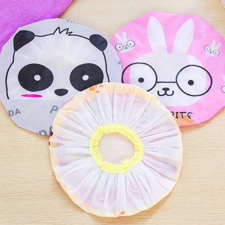 Mũ chùm tóc khi tắm chống ướt - Mũ ủ tóc🍀 Clovershop68 🍀