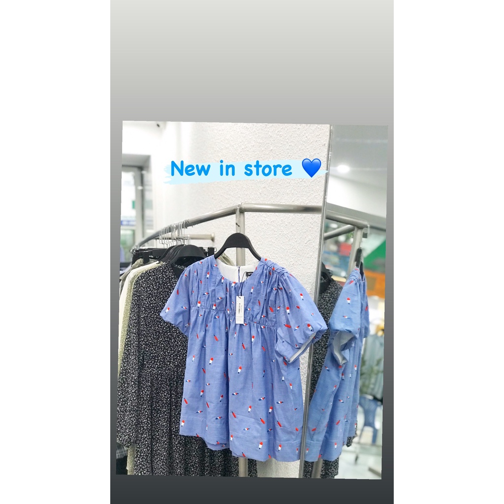 Áo babydoll thêu kem (Freesize)