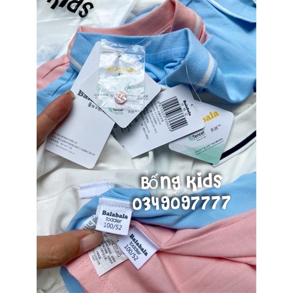 Váy Polo Bé Gái Xếp Li Thêu Dâu BalaBala