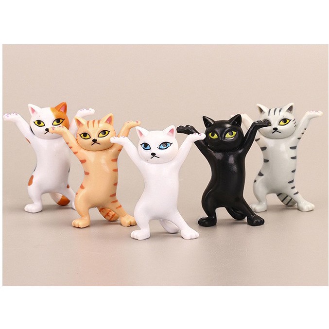 LOL SURPRISE Set 5 Mô Hình Chú Mèo Nhảy Múa Trang Trí Bàn Làm Việc