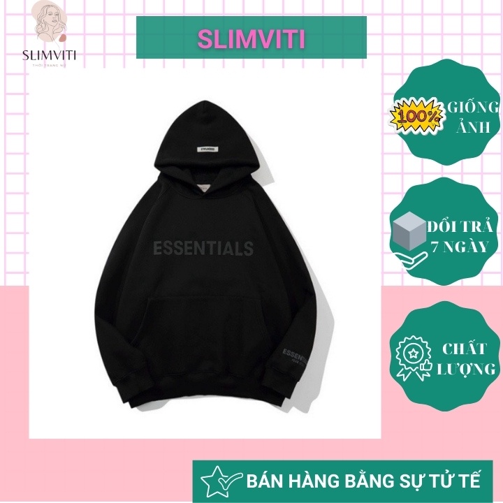 Áo hoodie nam nữ ESSENTIALS form rộng có dây kéo SLIMVITI KNN33 | BigBuy360 - bigbuy360.vn