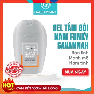 Sữa Tắm 2 in 1 Cho Nam Byphasse Men Shower Gel- Shampoo Funky Savannah_500ML-Gree thumbnail